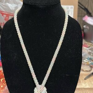 Pastel rainbow beaded necklace